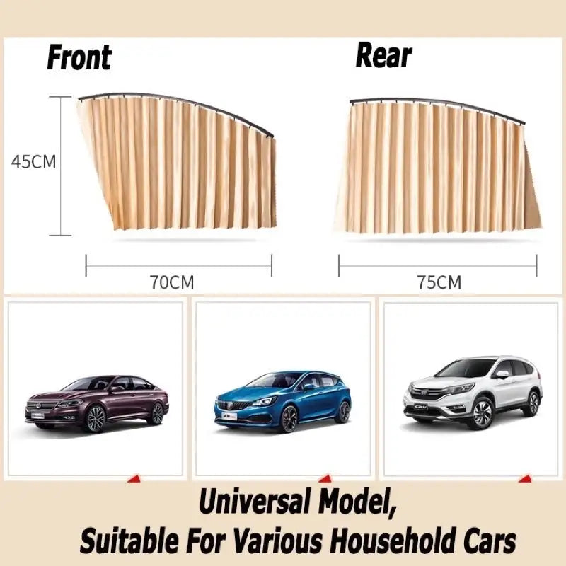 Magnetic Car Window Curtain | Heat & Sunshade Protection (4 Pcs)