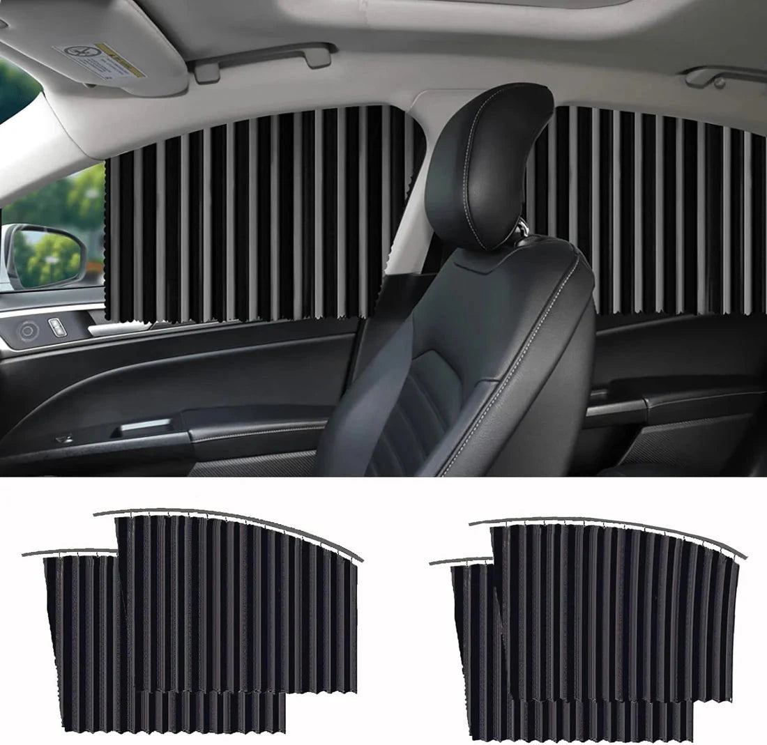 Magnetic Car Window Curtain | Heat & Sunshade Protection (4 Pcs)