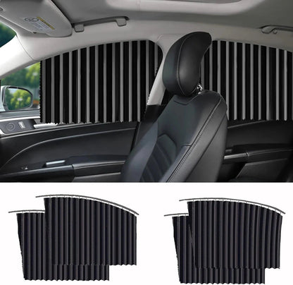 Magnetic Car Window Curtain | Heat & Sunshade Protection (4 Pcs)